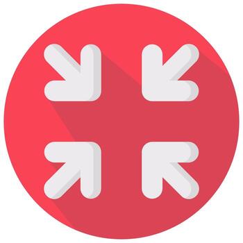 salida pantalla completa flecha vector redondo plano icono