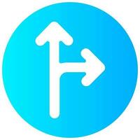 right exit arrow vector gradient round icon