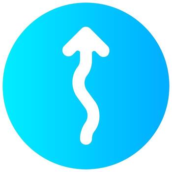 zigzag up arrow vector gradient round icon