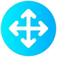 drag arrow vector gradient round icon