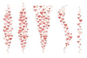 Hearts likes in live stream in social media. Flying up love reactions template on white background. Vector illustration