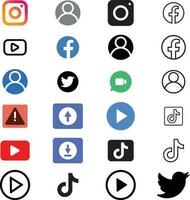 gratis vector social medios de comunicación logo colección