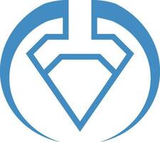 Diamond Icon Vector Illustration. Flat design style eps 10.