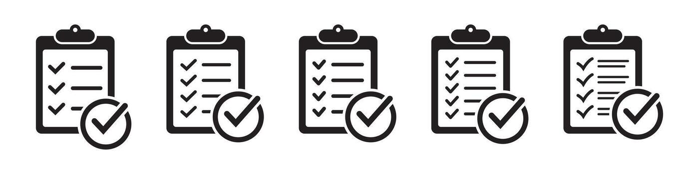 Clipboard with check mark icon isolated on background. Checklist sign symbol for web site and app design. vector