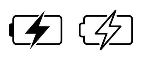 Battery charging UI icon. Battery charge indicator icon. vector