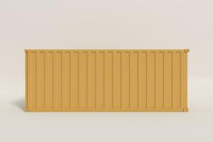 cargo container isolated on white background. 3d rendering. photo