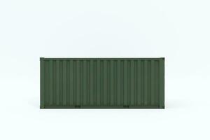 cargo container isolated on white background. 3d rendering. photo