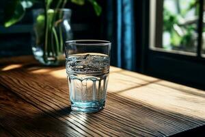 transparente vaso con agua foto