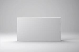White gift card credit card mockup stacking on grey table background. photo