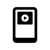 Mobile Video Icon Vector Symbol Design Illustration