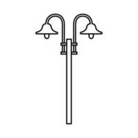 Street light vector icon. Street lighting illustration sign. Flashlight symbol. lamp logo.