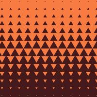 Brown halftone triangle mosaic pattern background. Half tone retro wave triangular tiles geometric texture vector template.