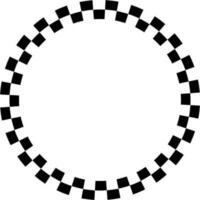 Checkered circle frame vector