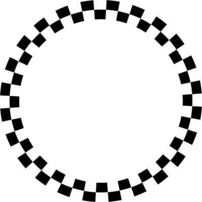 Checkered circle frame