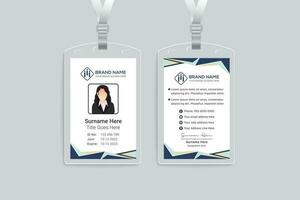 Simple id card template vector