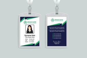 Clean minimal id card design vector