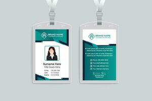 Professional id card mockup vector