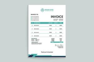 Elegant and modern invoice design vector