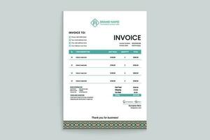 Professional invoice mockup vector