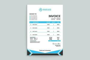 Clean minimal invoice design template vector