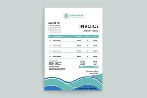 Professional invoice mockup vector
