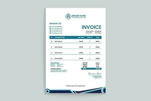 Clean minimal invoice design template vector