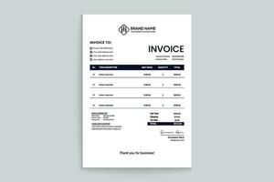 Professional invoice mockup vector