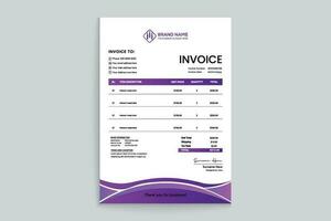 Modern invoice design vector