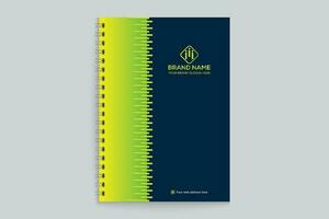 Corporate  green color notebook cover design vector