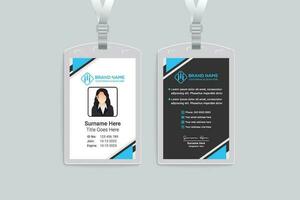 Clean style modern id card template vector