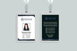 black id card design vector