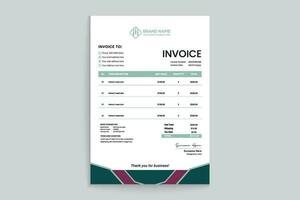 Clean professional invoice template vector