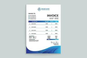 Corporate invoice template vector