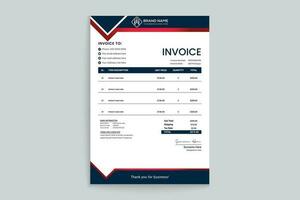 Corporate invoice template vector