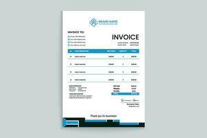 Clean minimal invoice design template vector