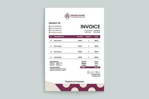 Professional invoice mockup vector