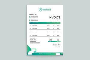 Corporate invoice template vector