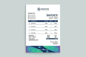 Gradient luxury invoice template vector