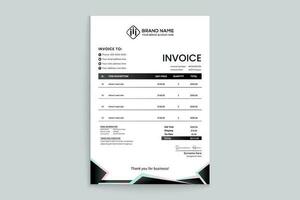 Professional invoice mockup vector