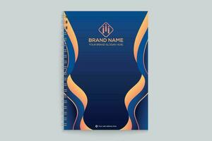 Corporate notebook cover template vector