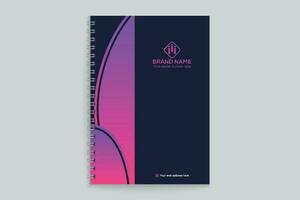 Gradient  notebook cover template vector