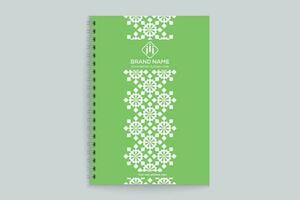 Corporate  green color notebook cover design vector