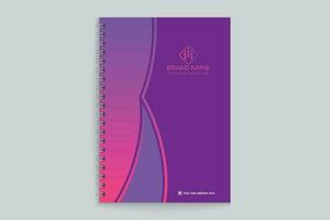 Gradient  notebook cover template vector