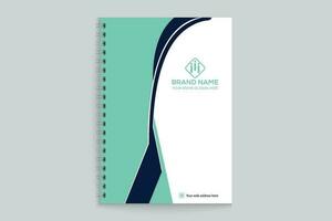 Clean professional notebook cover template vector