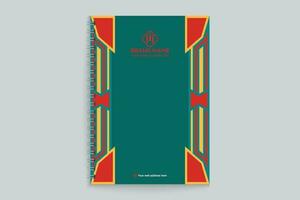 Simple notebook cover template vector