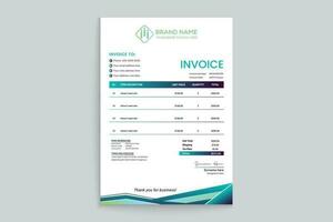 Professional invoice mockup vector