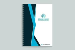 Clean minimal notebook cover design vector