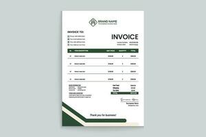 Professional invoice mockup vector