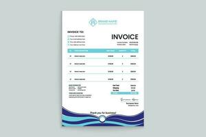 Corporate invoice template vector