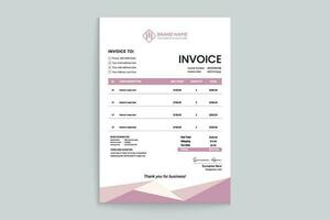 Modern invoice design vector